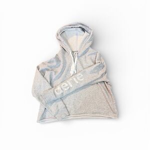 Aerie Heather Gray Knit Hoodie Sz L